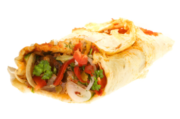 Doner kebab on a white background. Doner kebab on a white background.