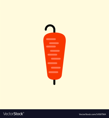 Doner kebab on pole vector image Doner kebab on pole vector image