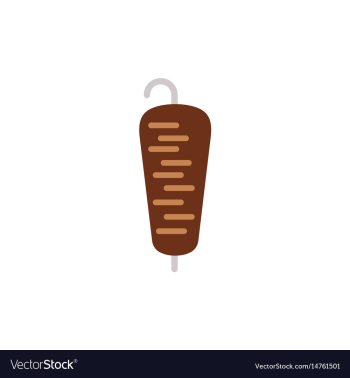 Doner kebab on pole vector image Doner kebab on pole vector image