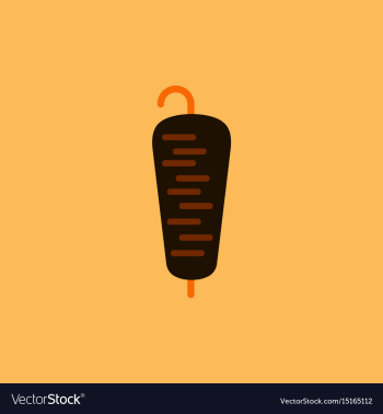 Doner kebab on pole vector image Doner kebab on pole vector image