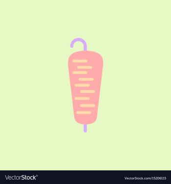 Doner kebab on pole vector image Doner kebab on pole vector image