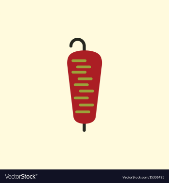 Doner kebab on pole vector image Doner kebab on pole vector image