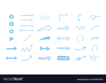 doodle arrow icons hand drawn arrows icon set