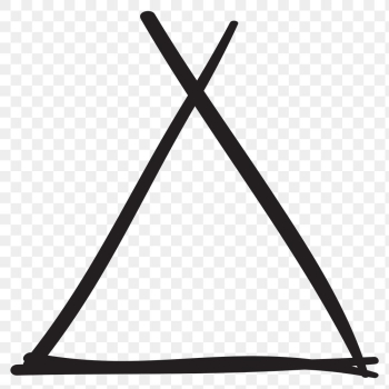 Doodle bohemian png tipi symbol illustration Doodle bohemian png tipi symbol illustration