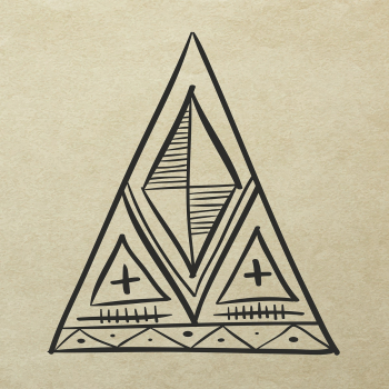 Doodle bohemian tipi symbo psd illustration Doodle bohemian tipi symbo psd illustration