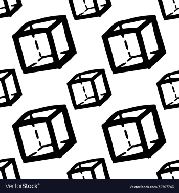 doodle cube - seamless pattern hand drawn doodle cube - seamless pattern hand drawn
