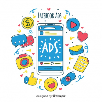 Doodle facebook ads background Doodle facebook ads background