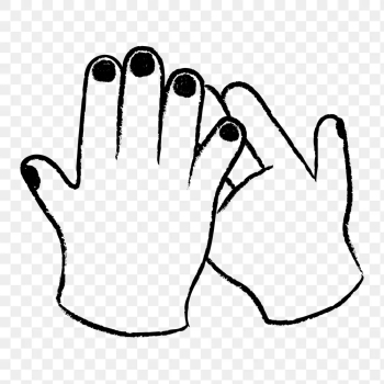 Doodle hands png sticker, simple | Free PNG Sticker - rawpixel