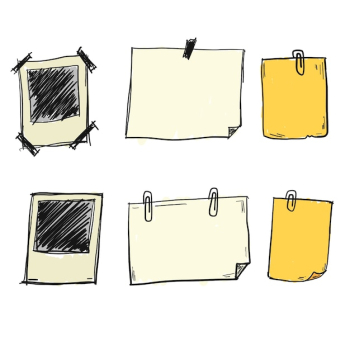 Doodle note paper vectors Doodle note paper vectors