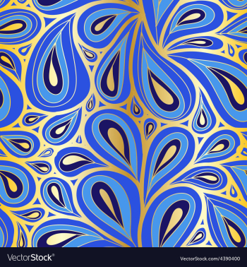 Doodle paisley Seamless pattern vector image Doodle paisley Seamless pattern vector image
