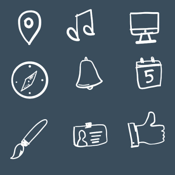 Doodle technology icon collection Doodle technology icon collection