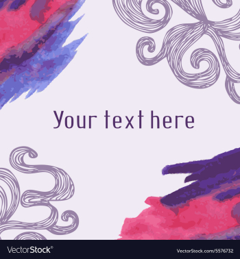 Doodling pattern and stains watercolors colors on vector image Doodling pattern and stains watercolors colors on vector image
