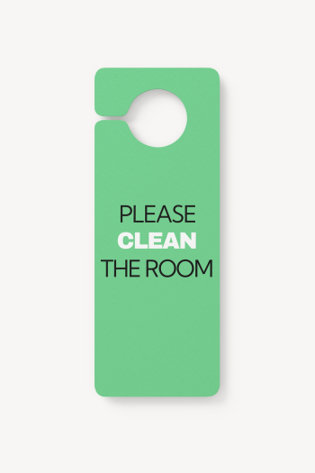 Door hanger mockup, green 3D | Free PSD Mockup - rawpixel