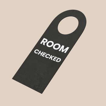 Door tag mockup, black 3D | Free PSD Mockup - rawpixel