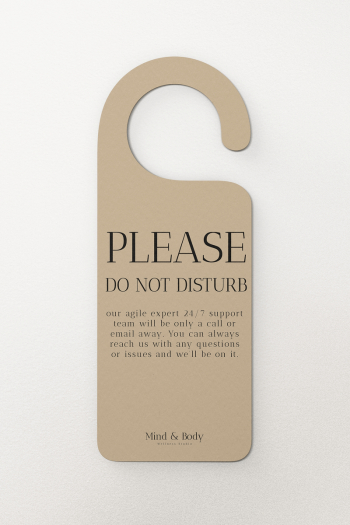 Door tag mockup, brown 3D | Free PSD Mockup - rawpixel