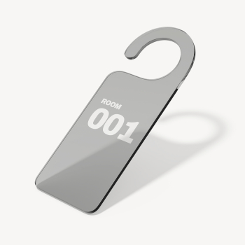 Door tag mockup, gray 3D | Free PSD Mockup - rawpixel