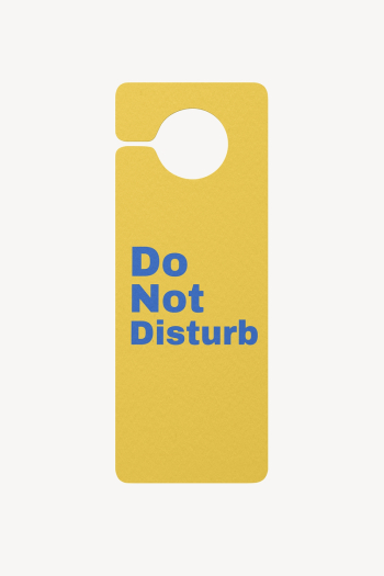 Door tag mockup, yellow 3D | Free PSD Mockup - rawpixel