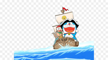 Doraemon Nobita Nobi Animation Wallpaper - Cartoon pirate ship 