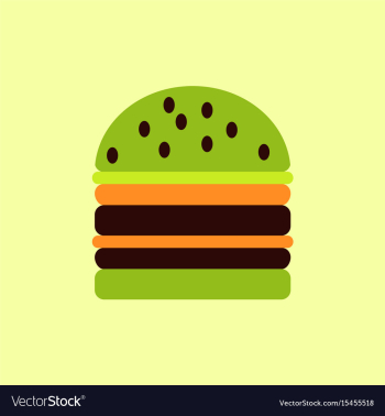 Double cheeseburger hamburger icon burger vector image Double cheeseburger hamburger icon burger vector image