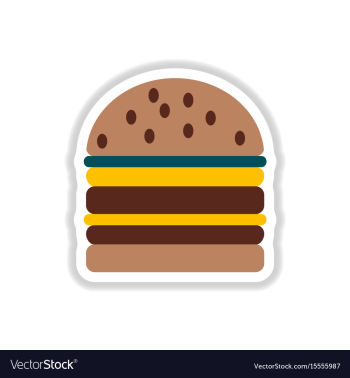 Double cheeseburger hamburger icon burger vector image Double cheeseburger hamburger icon burger vector image