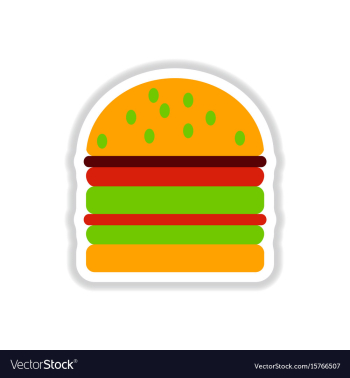 Double cheeseburger hamburger icon burger vector image Double cheeseburger hamburger icon burger vector image