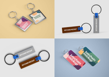 Double Keychain Mockups