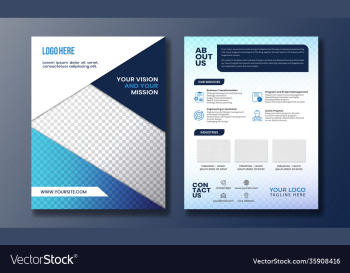 double side brochure design for corporate