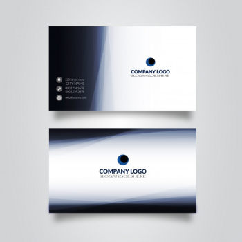 Double-sided blue business card template