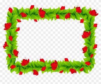 Download Border Clipart Png Transparent Background - Flower Border Frame Png