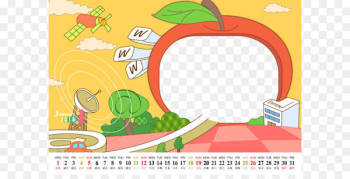 Download Cartoon Pixel - Children's cartoon calendar template 