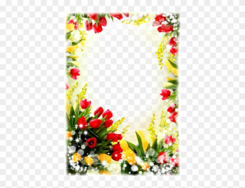 Download Flowers Borders Free Png Transparent Image - Flower Frame Png