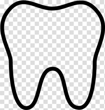 Download HD Big Tooth Vector - Tooth Outline Transparent PNG Image ...