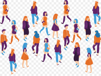 Download - The people walking in the business circle 
