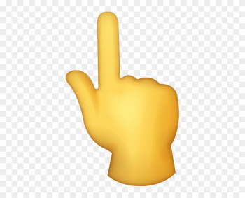 Download Up Pointing Backhand Index Iphone Emoji Icon - Hand Emoji Symbol Pointing Transparnet