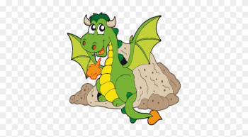 Dragon Clipart Funny - Cute Cartoon Dragon