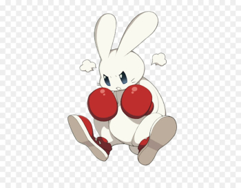 Dramatical Murder Rabbit Easter Bunny Clip art - Cartoon bunny hand painted rabbit boxing angry 