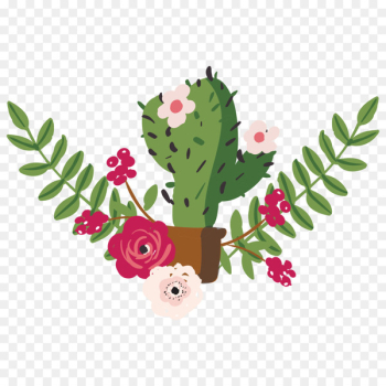 Drawing Cactaceae Painting - Potted cactus Drawing Cactaceae Painting - Potted cactus