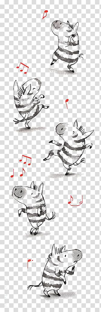 Drawing Cartoon Line art Sketch, Cartoon zebra transparent background PNG clipart