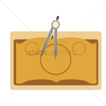 Drawing compass and a book Drawing compass and a book