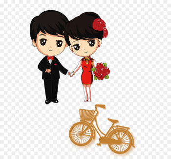 Drawing Dil Diyan Gallan WhatsApp Sketch - Creative bride and groom 