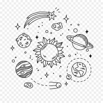 Drawing Doodle Sketch - planet Drawing Doodle Sketch - planet