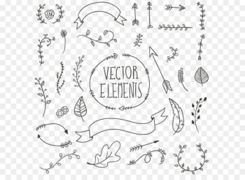 Drawing Euclidean vector Hand - Painted black bohemian element 