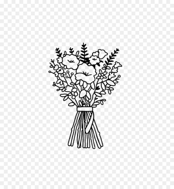 Drawing, Line Art, Flower Bouquet, Blackandwhite PNG Drawing, Line Art, Flower Bouquet, Blackandwhite PNG