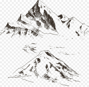 Drawing Royalty-free Sketch - Vector Hand-painted mountain Drawing Royalty-free Sketch - Vector Hand-painted mountain