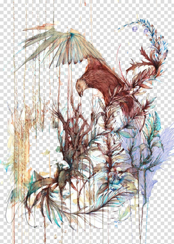 Drawing Watercolor painting Artist Illustration, eagle transparent background PNG clipart