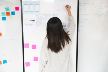 Drawing Website Mockups On Whiteboard Drawing Website Mockups On Whiteboard