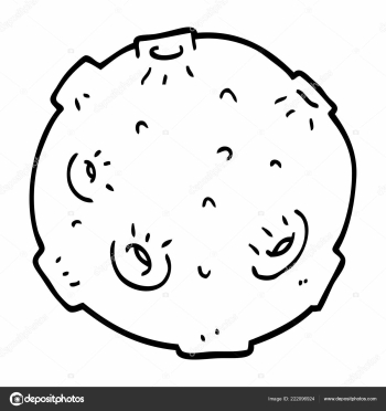 Drawings: cartoon moon drawing | Line Drawing Cartoon Moon Craters ...