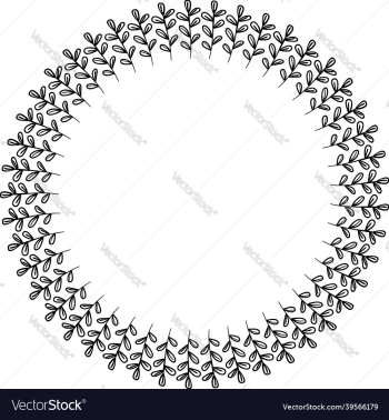 drawn minimal doodle flower wreath collection