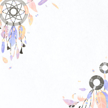 Dream catcher border vector Bohemian style Dream catcher border vector Bohemian style