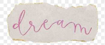 Dream png word sticker typography, | Free PNG - rawpixel